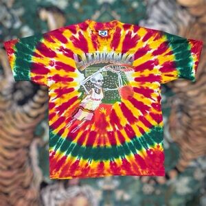 Vintage Lithuania Grateful Dead 1992 Olympics T-Shirt Single Stitch Liquid Blue